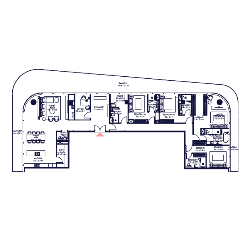 5 Bedroom Beachfront Penthouse