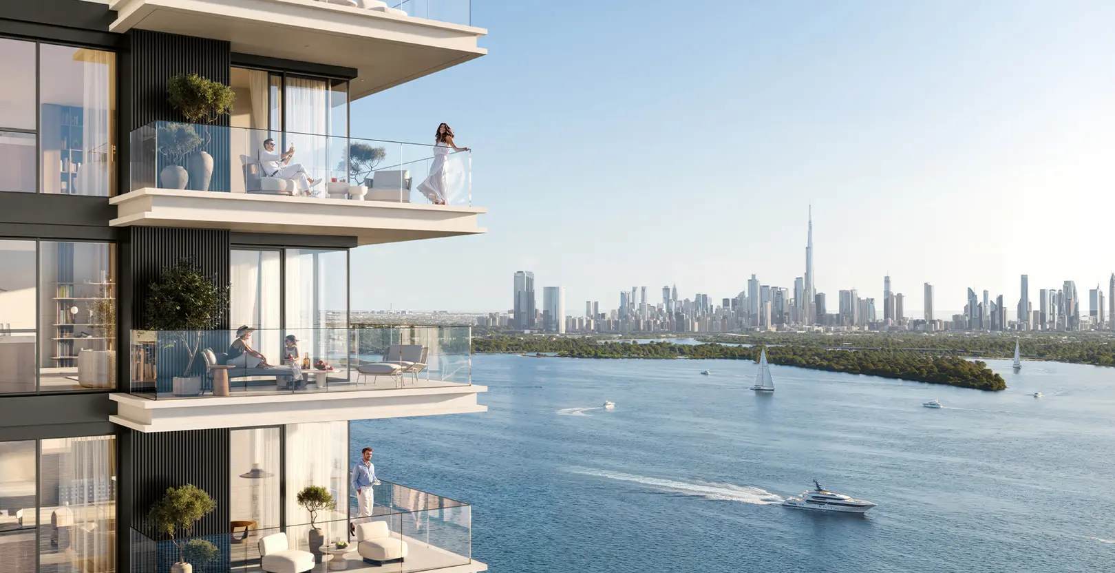 3-Bedroom Apartments at Creek Bay at Dubai Creek Harbour — High-Floor Skyline View — view 4