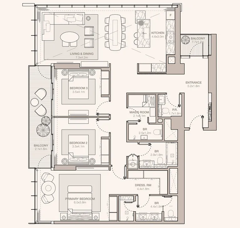 3 Bedroom Sky Apartment