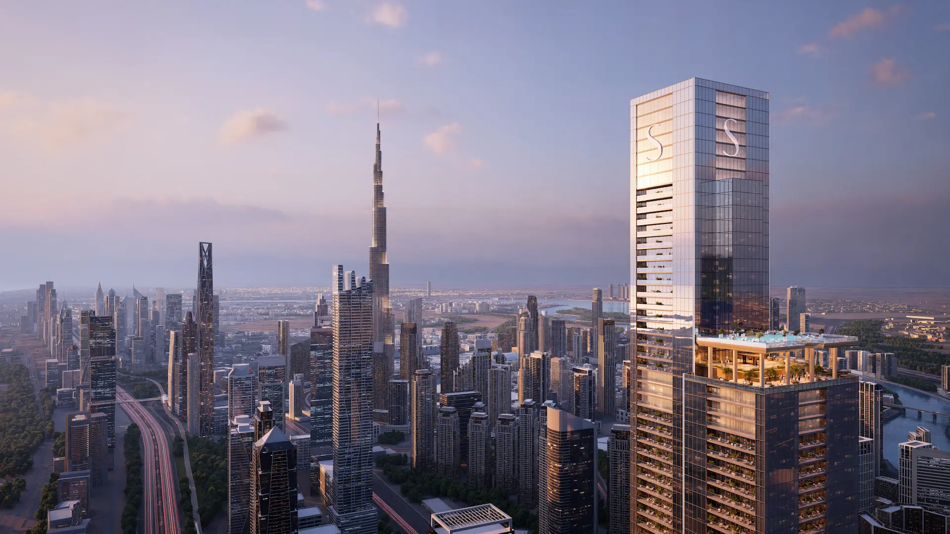 1-Bedroom Apartments at Sobha Skyparks — High-Floor Skyline View — view 6