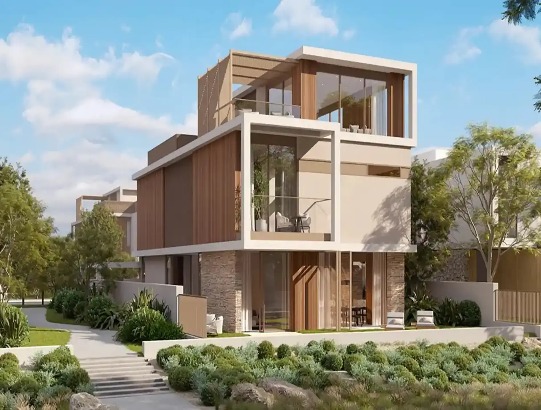 4-Bedroom Townhouses at The Heights Country Club — High-Floor Skyline View — view 2